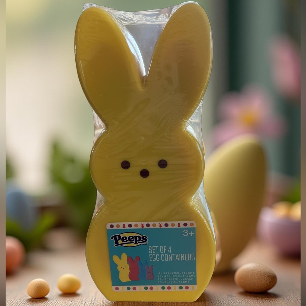 Oversized Peeps Bunny Container / Stacking Peeps - Traditional Yellow Color